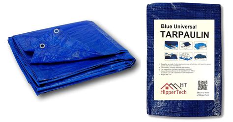 Buy HipperTech®. 3m x 4m / 10ft x 13ft Blue Waterproof Tarpaulin - Tarp ...