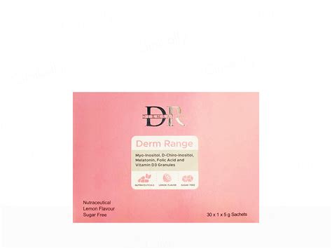 Buy Derm Range Myo-Inositol Nutraceutical Sugar Free Granules - Lemon ...