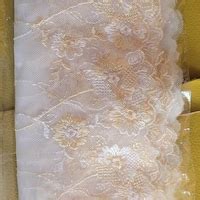 Buy Gorgeous Gold Tulle Lace Trim Pale Pink Roses Embroidered Lace 7 ...