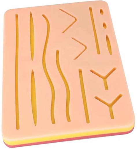 B-Arm Silicone Suture Practice Pad 3 Layer (Human skin, Fat, Muscle ...