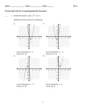 Fillable Online Finding the vertex of a parabola worksheet with answers ...