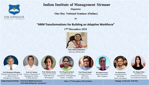 One-Day National Seminar - “HRM Transformations for Building an ...