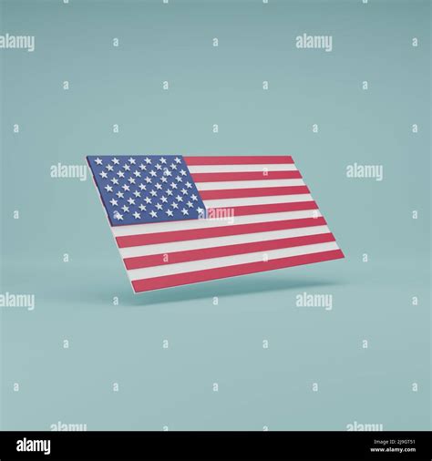 Minimal national flag of the United States of America with 50 stars and 13 horizontal ...