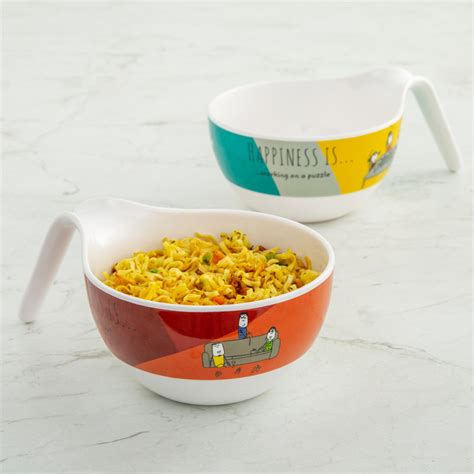 Buy Happiness Printed Noodle Bowls - Set of 2 from Home Centre at just ...
