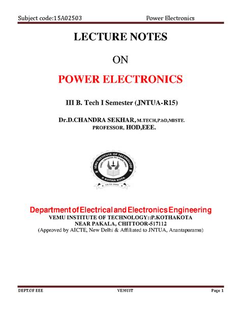 Electronics Lecture Notes 的图像结果