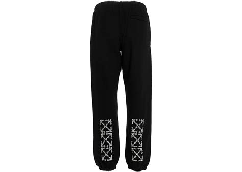 OFF-WHITE CHAIN ARROW SLIM SWEATPANTS BLACK/WHITE MEN'S