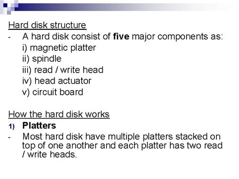 Hard Drive Hard Disk Functions of hard disk