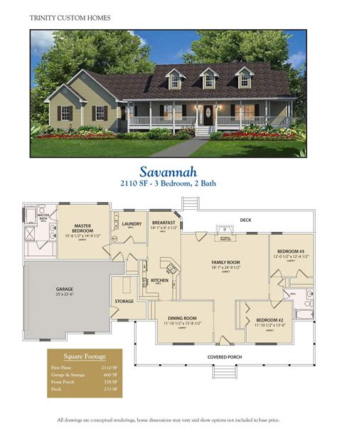 Trinity Custom Home Floor Plans