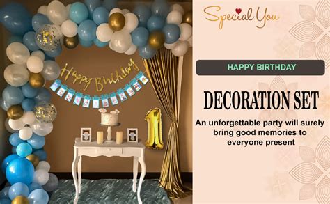 SpecialYou.in Diy 1St Happy Birthday Decoration Items No.1 Gold Foil ...