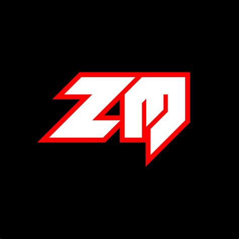 Diseño de logotipo zm, diseño inicial de letras zm con estilo de ...