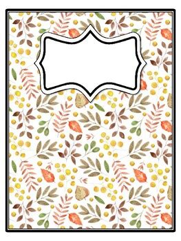 4 Leaves Binder Covers and Spines school resource by Swati Sharma