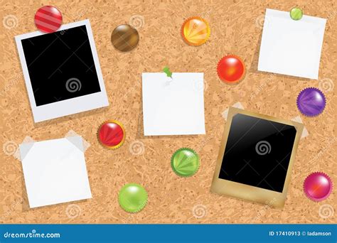 Cork Bulletin Board. Vector Stock Vector - Illustration of board ...