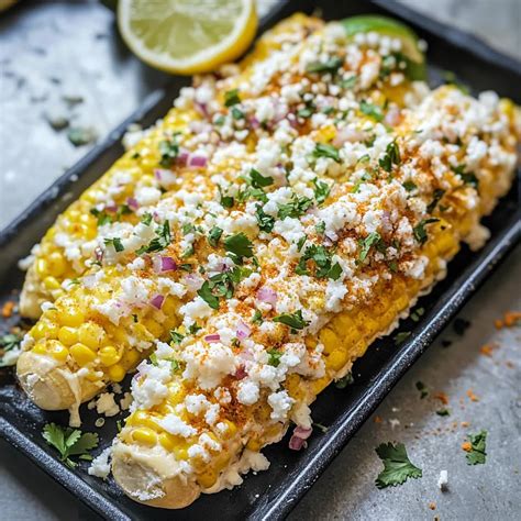 Authentic Mexican Street Corn (Elote) with Creamy Cotija Topping ...