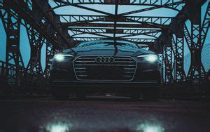 Wallpaper audi, car, black, flashlight hd, picture, image