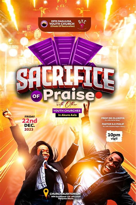 SACRIFICE of PRAISE | Flyer, Flyer design, Sacrifice