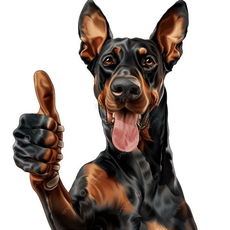 Funny Doberman Giving A Thumbs Up, Funny Doberman, Dog Giving Thumbs Up ...