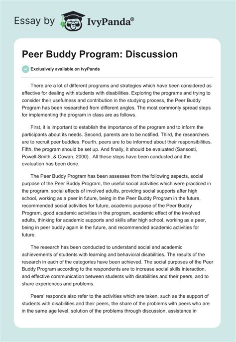 Image result for Peer Buddy Program