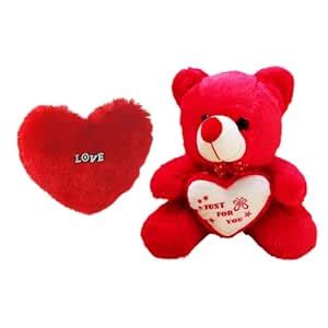 Buy Trendller Red Teddy Bear with Red Heart Soft Toy Boy/Girl/Wife/Baby ...