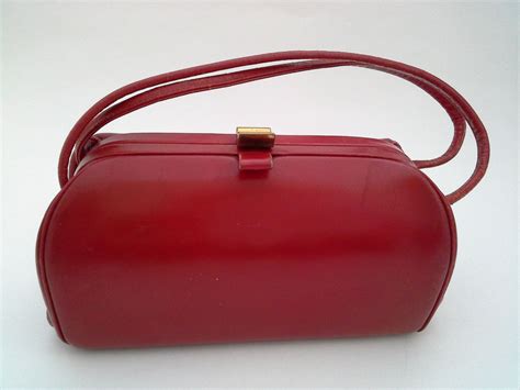 Vintage Small Dark Red Purse Handbag, Little Red Purse, Little Red ...