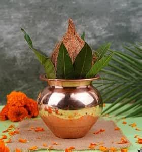 ServDharm Copper Pooja Kalash - 4" Sacred Vessel for Rituals and Daily ...