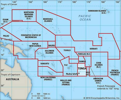 Map of Tonga and geographical facts, Where Tonga is on the world map - World
