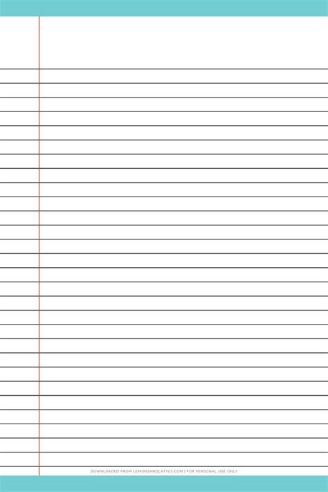 Free Printable Note Paper with Lines | Lined Paper Printable