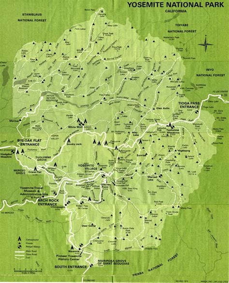 Yosemite National Park Map