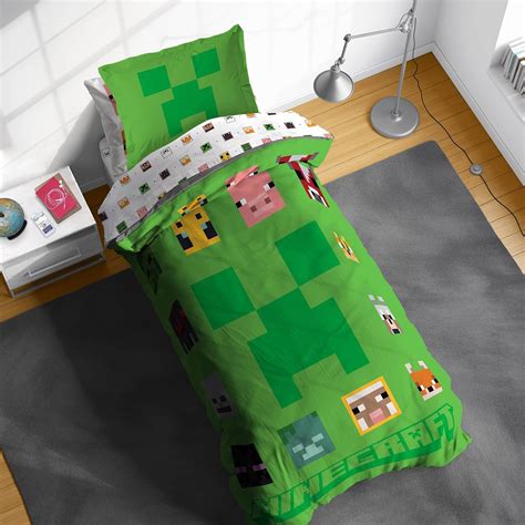 Sunny Side Up Minecraft Twin Comforter Set - 5 Piece Kids Bedding ...