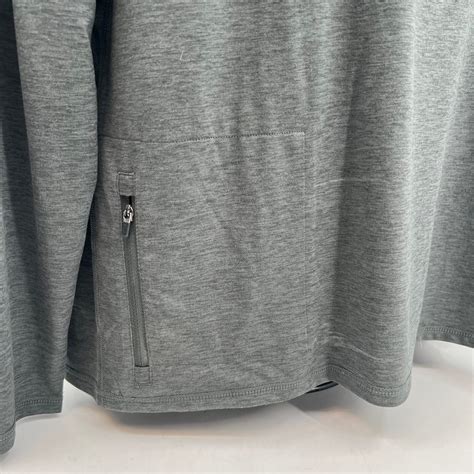 Vuori Green/Gray Heathered Quarter Zip Vuori Green/Gray Heathered ...