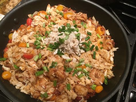 Marvelous Shrimp, Crabmeat, Tomato and Pasta Skillet | Geaux Ask Alice!