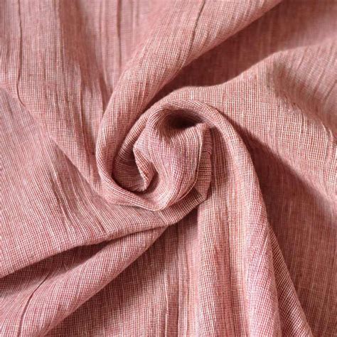 Tissu lin rayures rouilles - A&A Patrons