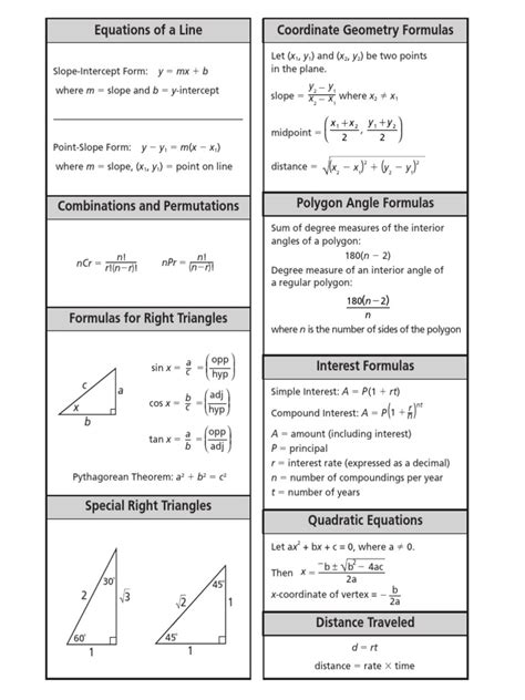 Image result for Geometry Formulas Cheat Sheet PDF