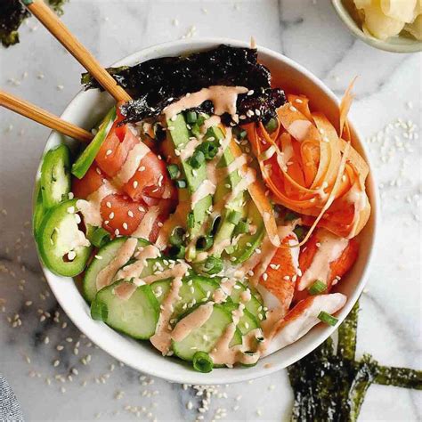 Easy Smoked Salmon Sushi Bowls | Recipe Cart