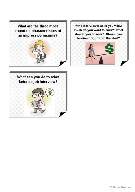 Job Interview Conversation Worksheet 的图像结果