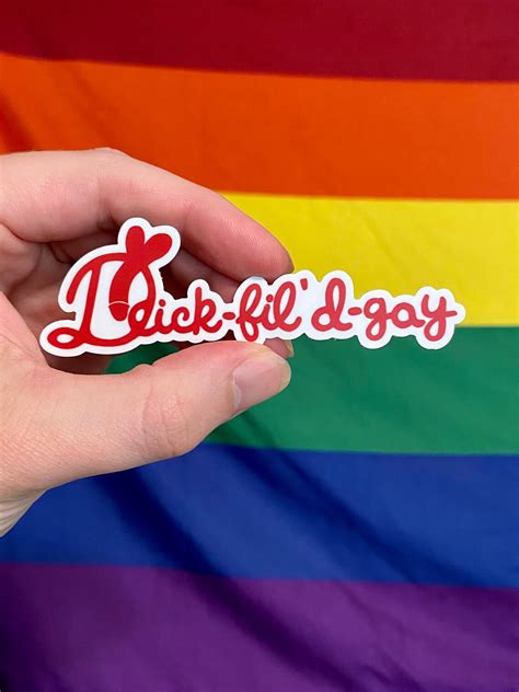 DICK-FILD-GAY Sticker Chick-fil-a Gay Homophobia Gay Sticker - Etsy