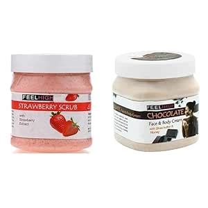 Buy Feelhigh Face and Body Strawberry Scrub 500gm And Face Moisturizing ...
