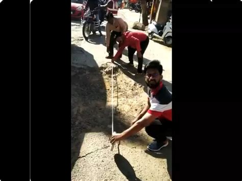 ‘Three metres wide’: GHMC swings into action after people measure pothole