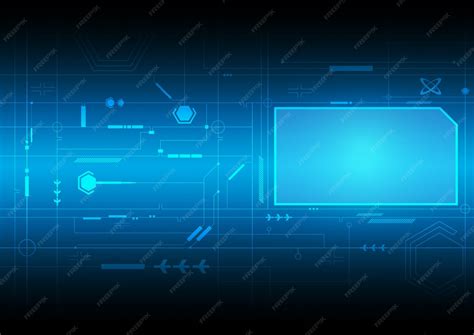 Blue technological background | Free Vector