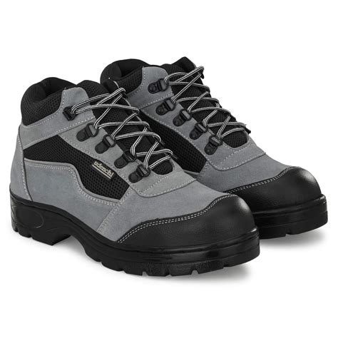 Buy Udenchi UD12GRAY Genuine Suede Leather Steel Toe Industrial Safety ...