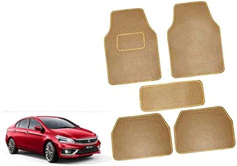Auto Pearl Carpet Beige Car Floor/Foot Mats Compatible with Ciaz (2018 ...
