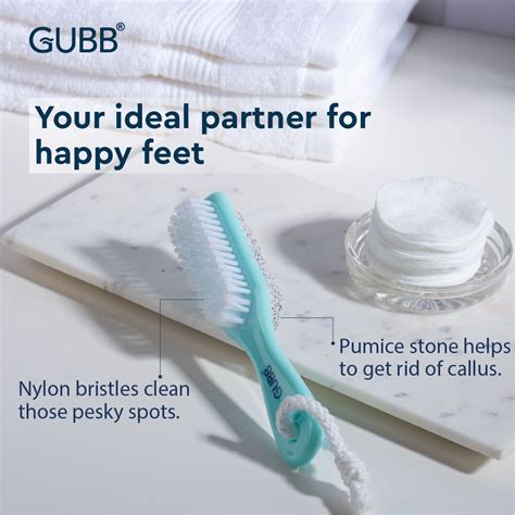Buy GUBB 2 In 1 Foot Brush With Pumice Stone For Dead Skin Removal Online