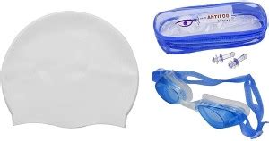 Psb Swimming Cap Adjustable Size Anti Fog Swimming Goggles with Ear ...