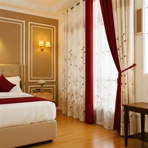 Premium Blackout Designer Curtains - Classic Cream & Maroon Floral Vin ...