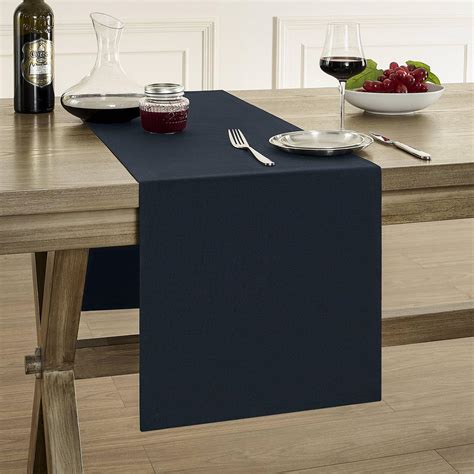 Amazon.com: ZeeMart Basic Linen Style Table Runner, 14 x 48 Inch Dark ...