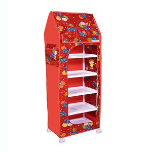 Buy FLIPZON Multipurpose 6 Shelve Baby Wardrobe, Foldable, (Unbreakable ...