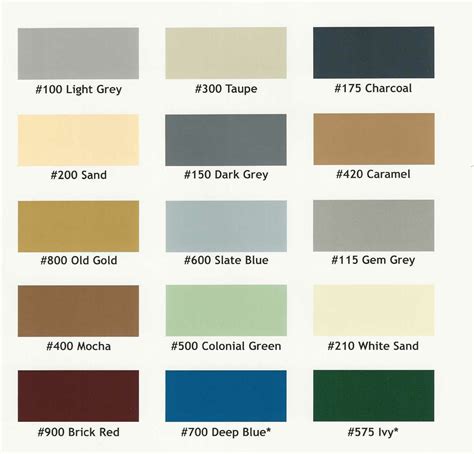 Epoxy.com Color Chart | Coating Colors Polymer and Epoxy