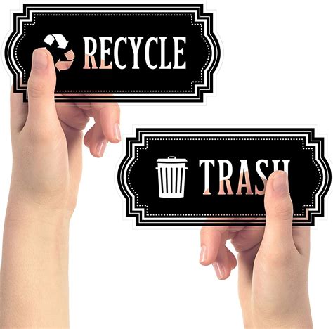 Buy Recycle and Trash Logo Symbol -- Elegant Golden Look for Trash Cans ...