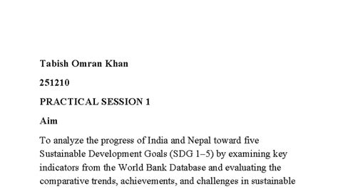 251210 EVS Practical Session 1: Analyzing SDGs Progress in India ...