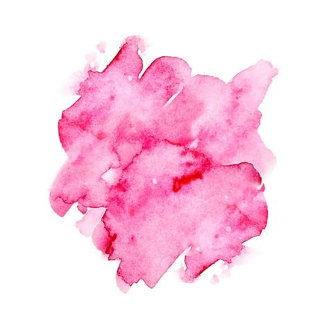 Hand drawn abstract watercolor pink splash or stain decorative design ...