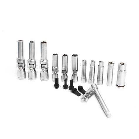 Buy Win Max 18 Pieces 3/8 in and 1/4 in Drive Glow Plug Removal Socket ...